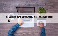 31省新增本土确诊7例均在广西/新增病例广西