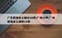 广东新增本土确诊20例:广州18例,广州新增本土病例18例