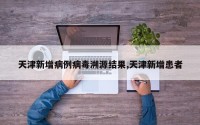 天津新增病例病毒溯源结果,天津新增患者