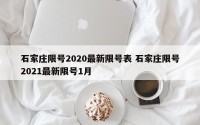 石家庄限号2020最新限号表 石家庄限号2021最新限号1月